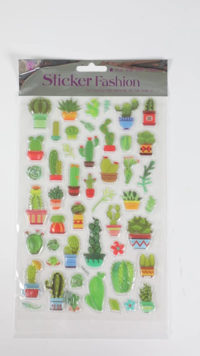 استیکر نقره ای کاکتوس