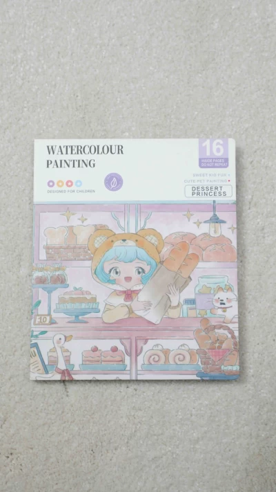 دفتر آبرنگی پالت دار دختر نانوا