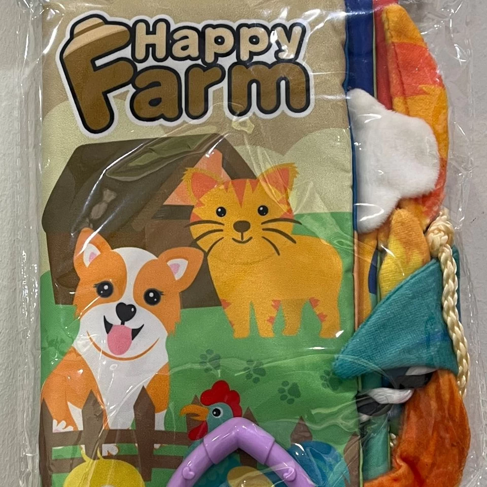 کتاب دم دار حسی مستطیلی مزرعه شاد