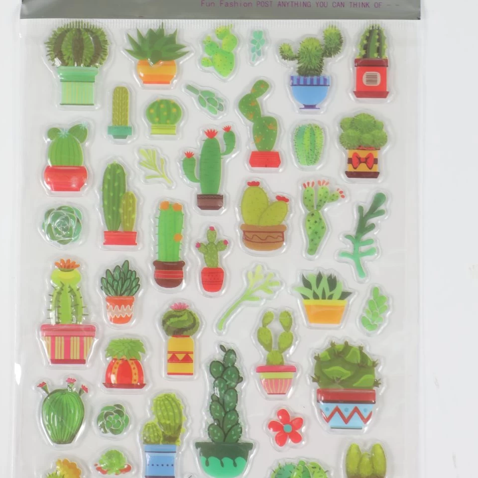 استیکر نقره ای کاکتوس