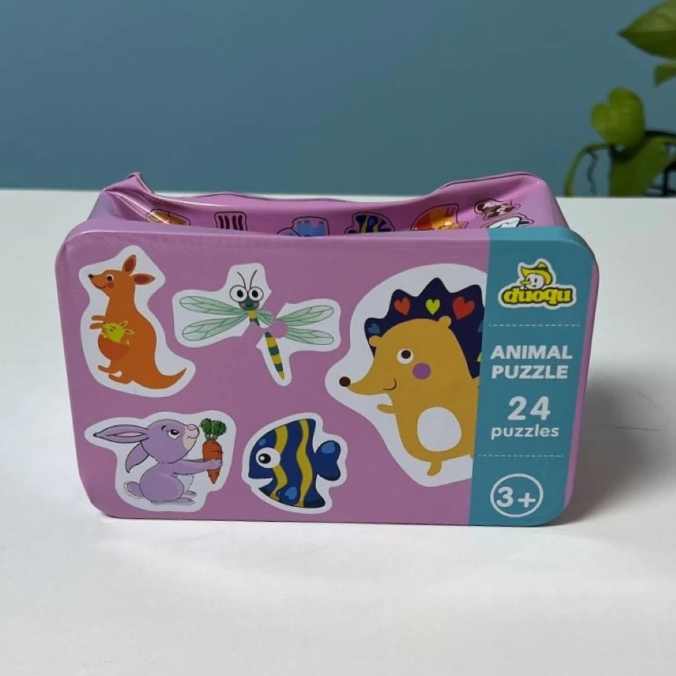 پازل دوتیکه حیوانات(جعبه ایراددار)