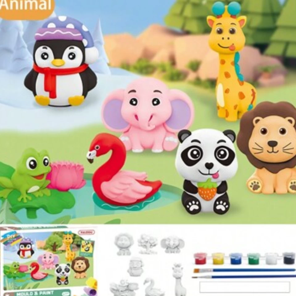 ست مجسمه رنگ آمیزی حیوانات