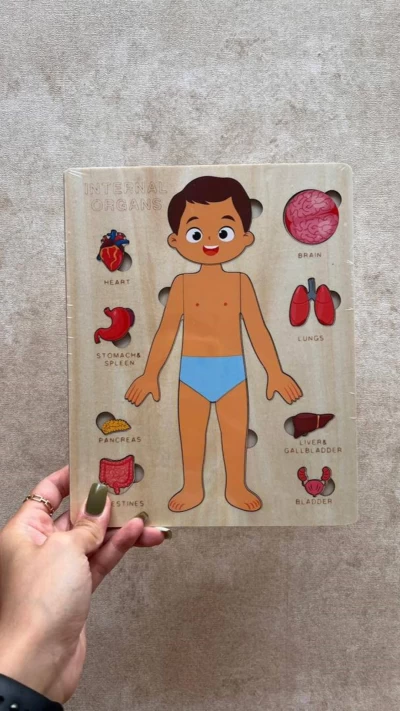 پازل چوبی اندام پسر