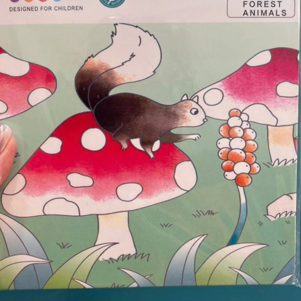 دفتر آبرنگی پالت دار طرح سنجاب