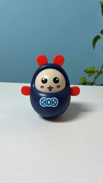 جغجغه تعادلی خرگوشی دندونی سرمه ای ( ایراددار)