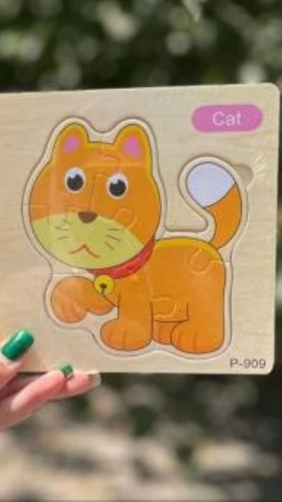 پازل چوبی گربه