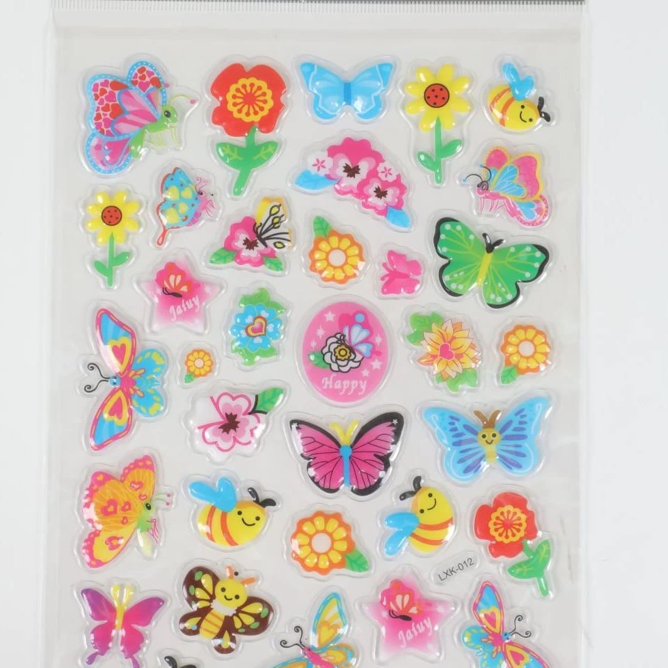 استیکر نقره ای گل و پروانه