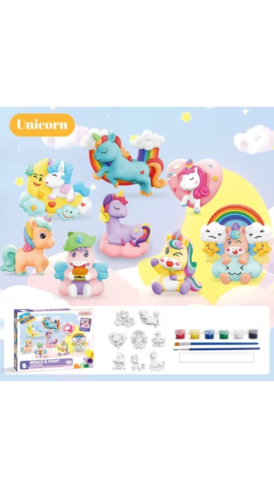 ست مجسمه رنگ آمیزی یونیکورن