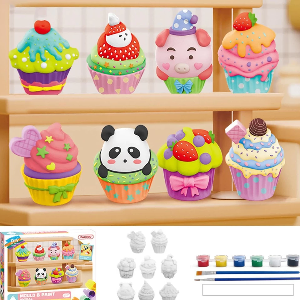 ست مجسمه رنگ آمیزی کاپ کیک