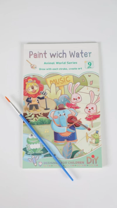 دفتر آبرنگی متوسط حیوانات جنگل