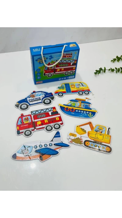 پازل 1*6 جعبه دار:  وسایل نقلیه