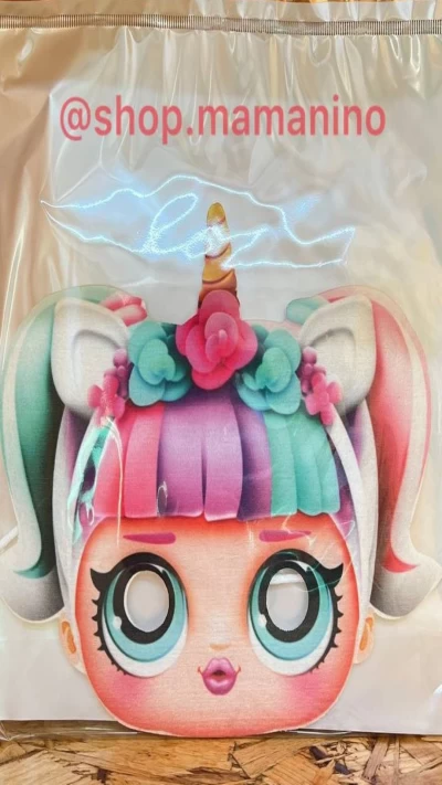 ماسک پارچه ای دختر مو رنگی