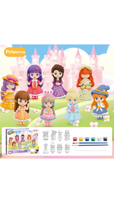 ست مجسمه رنگ آمیزی پرنسس