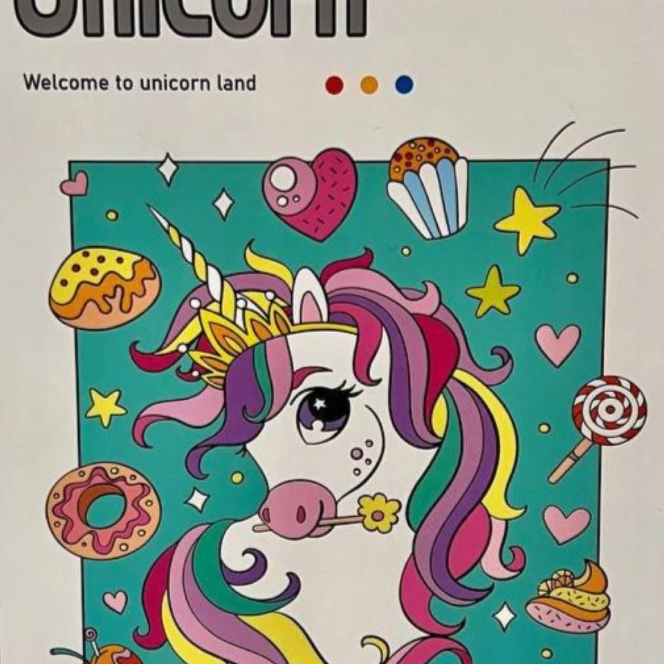 دفتر آبرنگی یونیکورن رنگین کمان