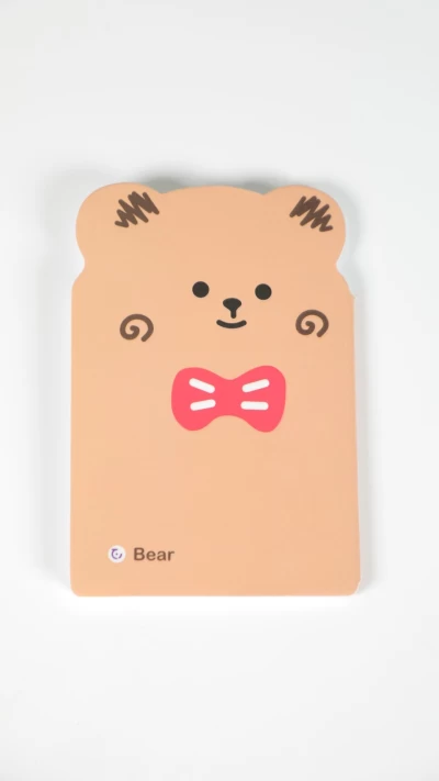 دفتر یادداشت حیوانات مدل خرس پاپیونی