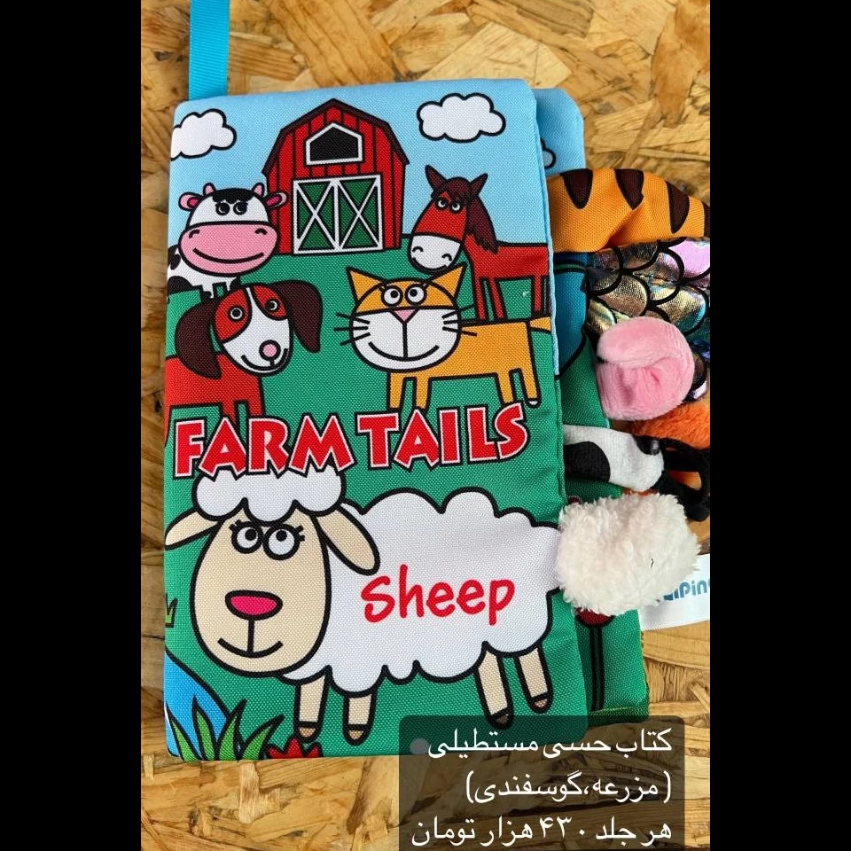 کتاب حسی مستطیلی مزرعه گوسفندی