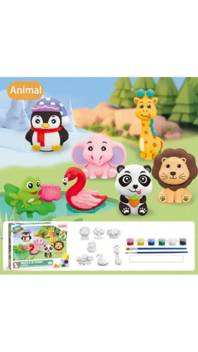 ست مجسمه رنگ آمیزی حیوانات