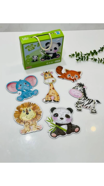 پازل 1*6 جعبه دار: حیوانات جنگل