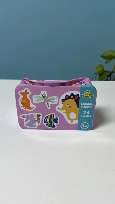 پازل دوتیکه حیوانات(جعبه ایراددار)