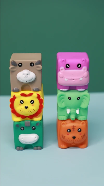 مکعب سیلیکونی حیوانات 6 تایی