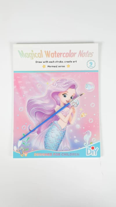 دفتر آبرنگی بزرگ پری دریایی