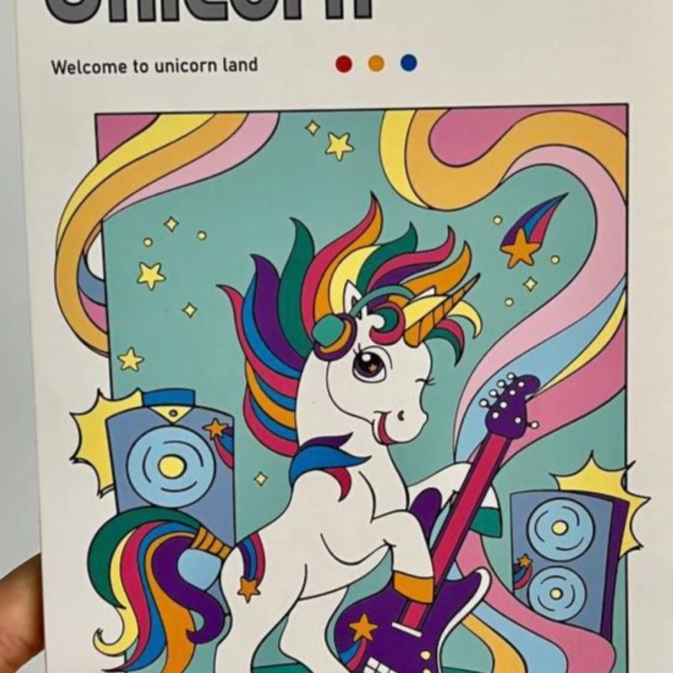 دفتر آبرنگی یونیکورن کیوت