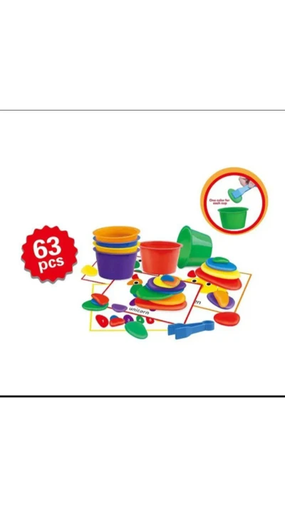 سطل و سنگ های رنگی (گارنت)