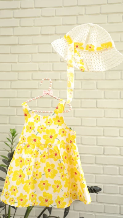 پیراهن دخترانه با کلاه